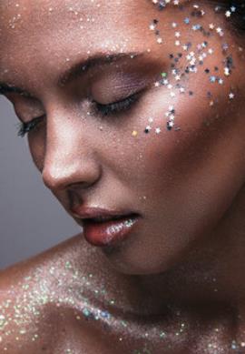 Avoid Glittery Makeup