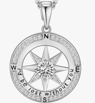 MKHHY Compass Necklace for Her