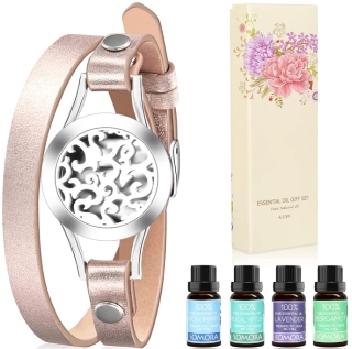 SOMORA Aromatherapy Essential Oil Diffuser Bracelet Gift Set