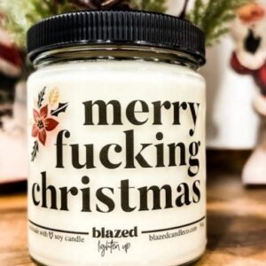 1.Merry Fucking Christmas Candle