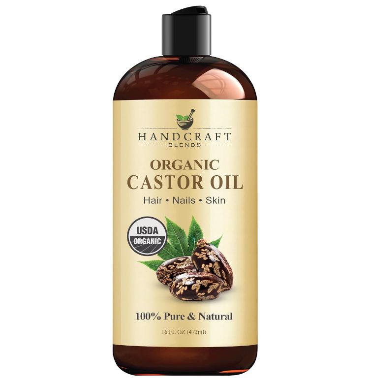 Handcraft Organic Castor Oil for Hair Growth, Eyelashes, and Eyebrows