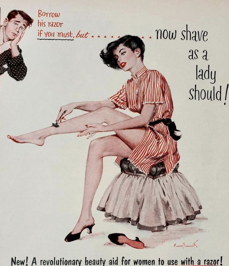 Did women shave in the 1800s