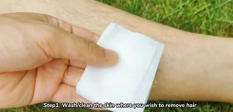 Wash or Clean the Skin Where You Wish to Remove Hair