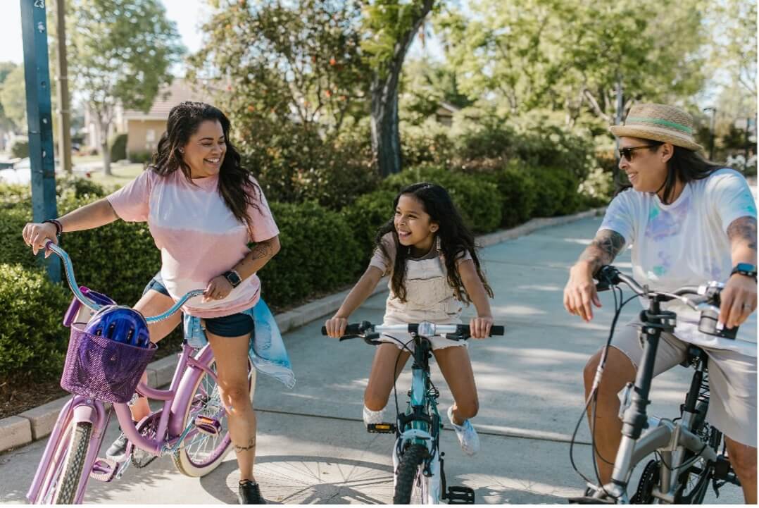 Take a long family bike ride