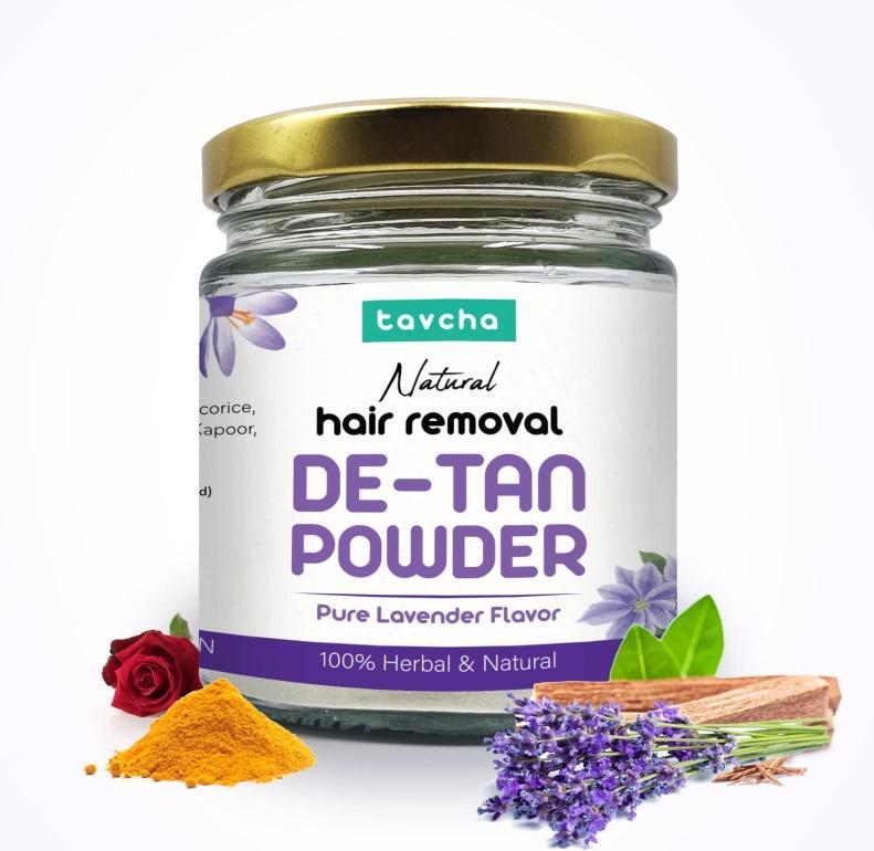 Natural Hair Removal DE-TAN Lavender Powder 100% Natural & Herbal…