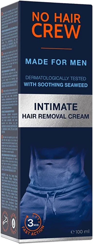 No Hair Crew Intimate/Private At-Home Hair Removal Cream for Men