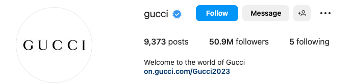 Gucci instagram